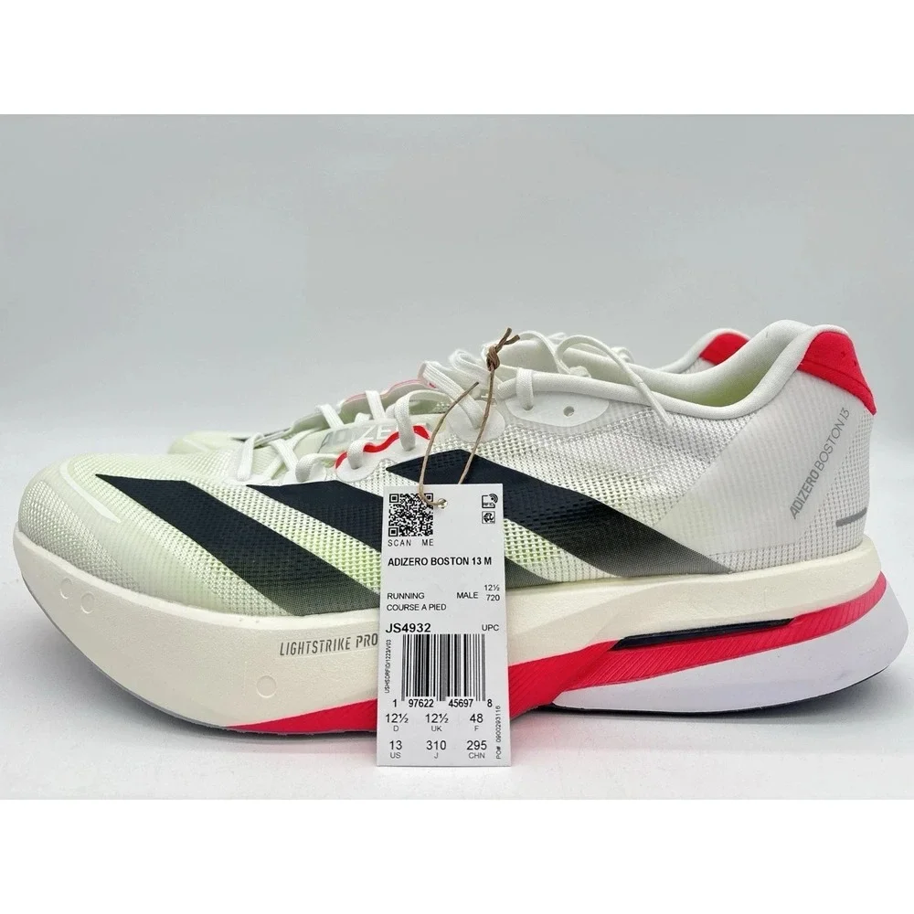 Adidas Adizero Boston 13 Running Shoes Men's 10.5 White JS4932 New